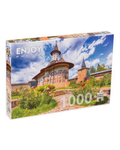 Puzzle Enjoy de 1000 piese - Sucevita Monastery, Suceava - 1